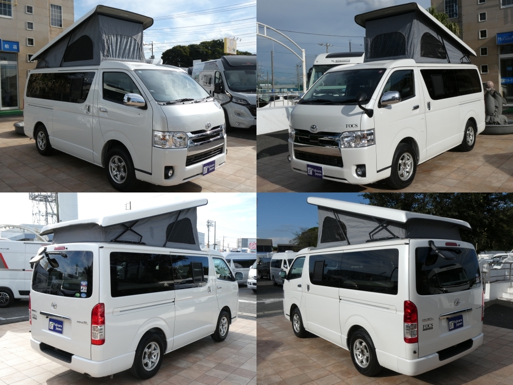 キャンピングカー バンコン FOCS ｴｽﾊﾟｼｵ+UP　ﾎﾟｯﾌﾟｱｯﾌﾟ　8ﾅﾝﾊﾞｰ登録車