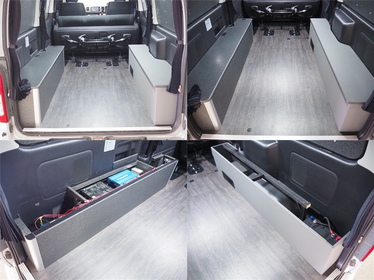 キャンピングカー バンコン ﾊｲｴｰｽﾆｰｽﾞBOXﾍﾞｯﾄﾞｷｯﾄ4WD　FFﾋｰﾀｰ