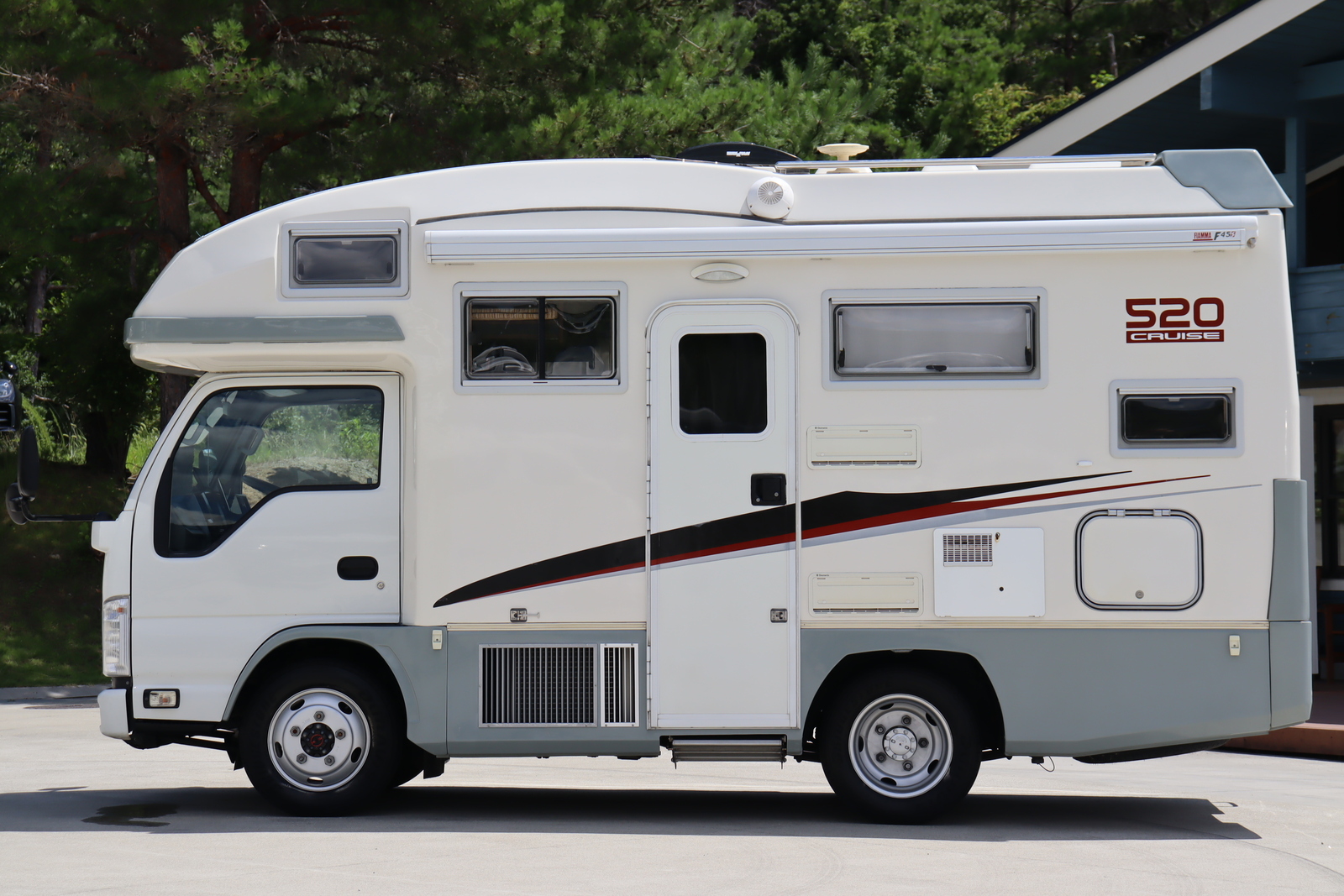 キャンピングカー キャブコン ｴﾙﾌ ﾊﾞﾝﾃｯｸ ｼﾞﾙ520ｸﾙｰｽﾞ 4WD 家AC