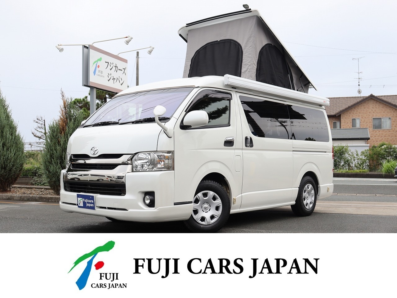 キャンピングカー バンコン ハイエース ケイワークス製ポップアップルーフ