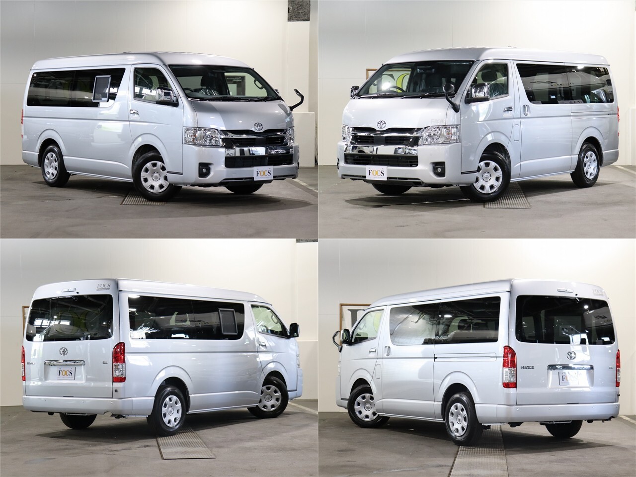 キャンピングカー バンコン ﾊｲｴｰｽFOCSﾌｨｰｶ4WD展示車 新規ｵｰﾀﾞｰ受付中