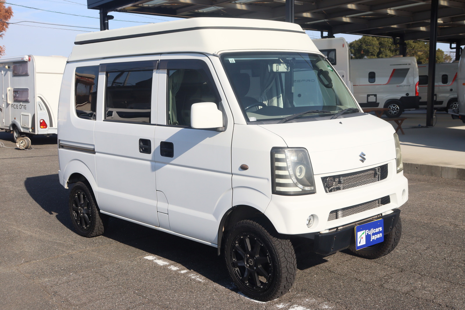 キャンピングカー 軽キャンパー ｴﾌﾞﾘｲ ﾌｨｰﾙﾄﾞﾗｲﾌ ｺﾝｸﾞ ﾘﾌﾄｱｯﾌﾟ改