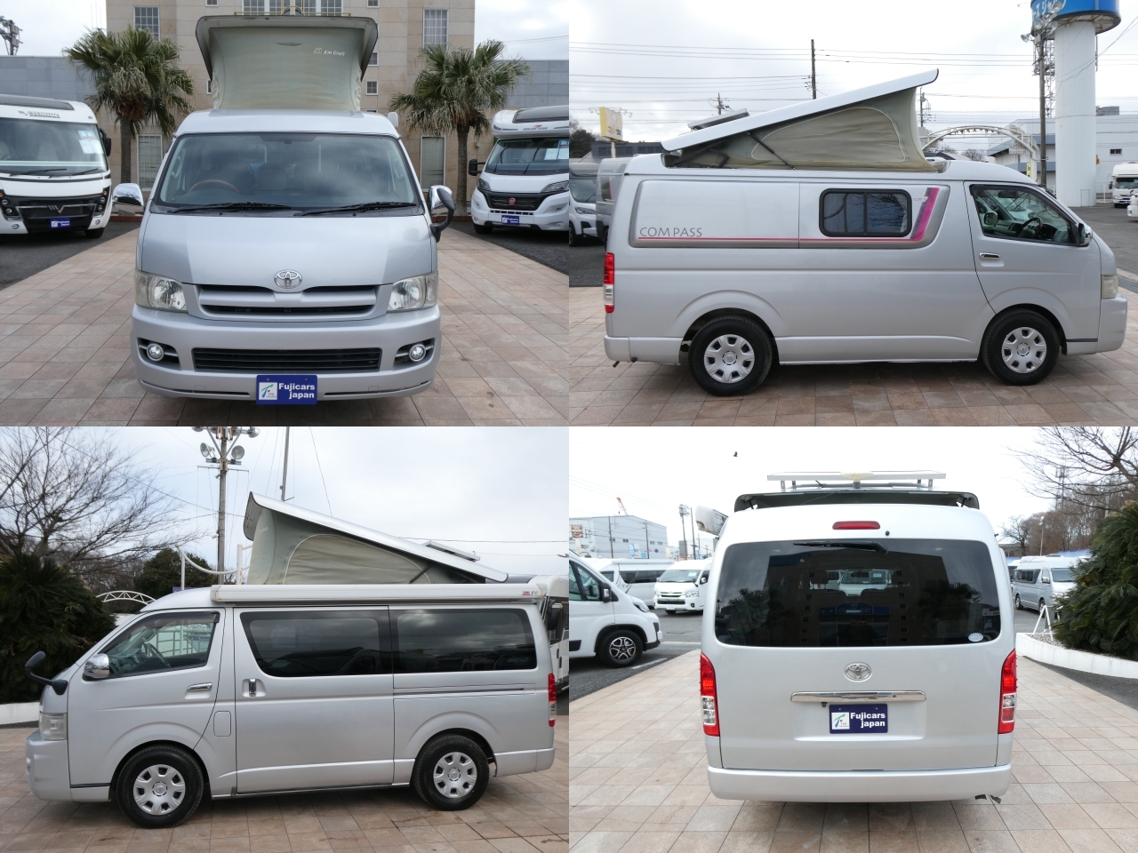 キャンピングカー バンコン ﾎﾜｲﾄﾊｳｽ　ｺﾝﾊﾟｽ　ﾎﾟｯﾌﾟｱｯﾌﾟ　FF　ﾘﾁｳﾑBT