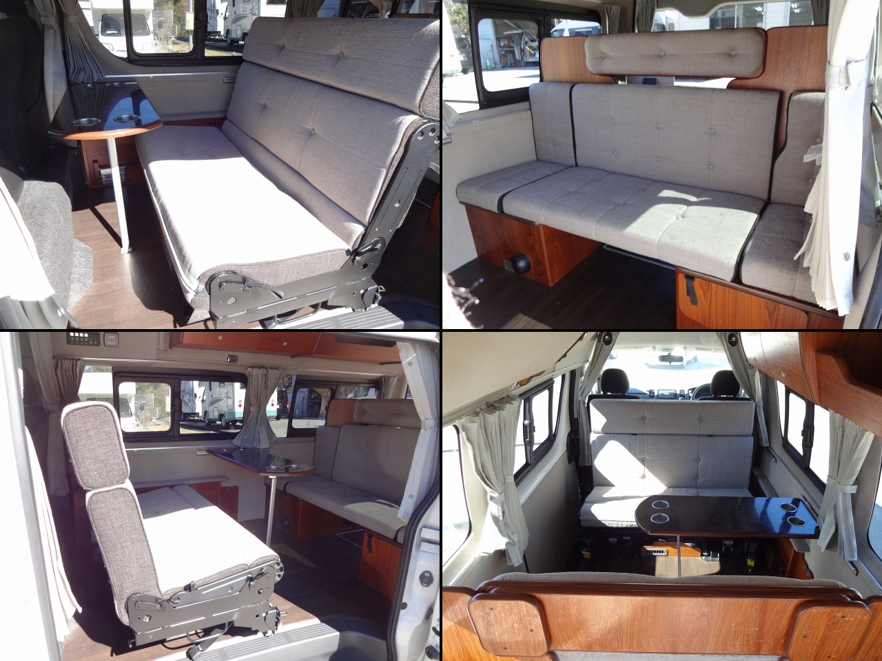 キャンピングカー バンコン ﾊｲｴｰｽ ﾋﾞｰｸﾙ ｸｯﾁｪｯﾀ　FF　展開式二段ﾍﾞｯﾄﾞ