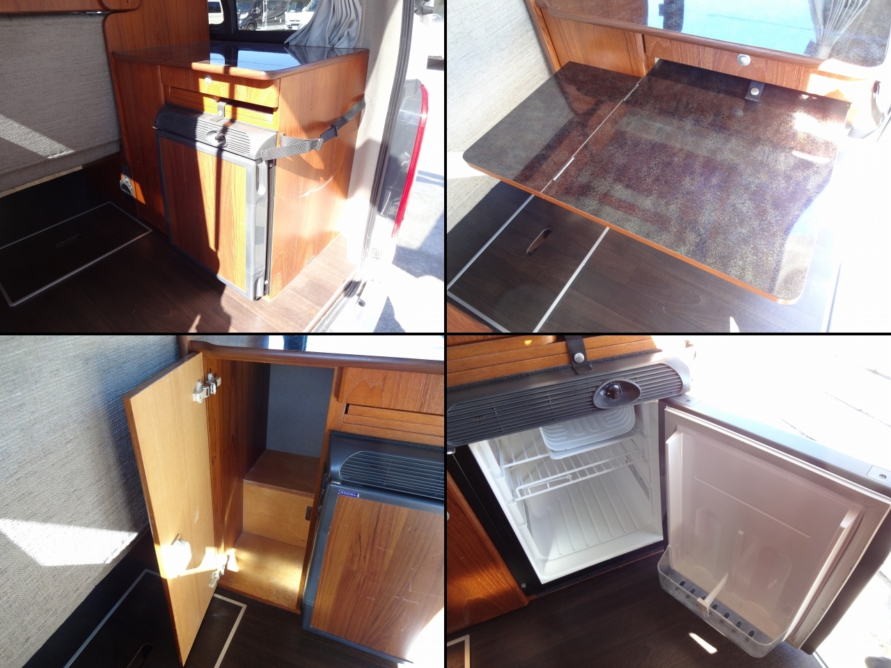 キャンピングカー バンコン ﾊｲｴｰｽ ﾋﾞｰｸﾙ ｸｯﾁｪｯﾀ　FF　展開式二段ﾍﾞｯﾄﾞ