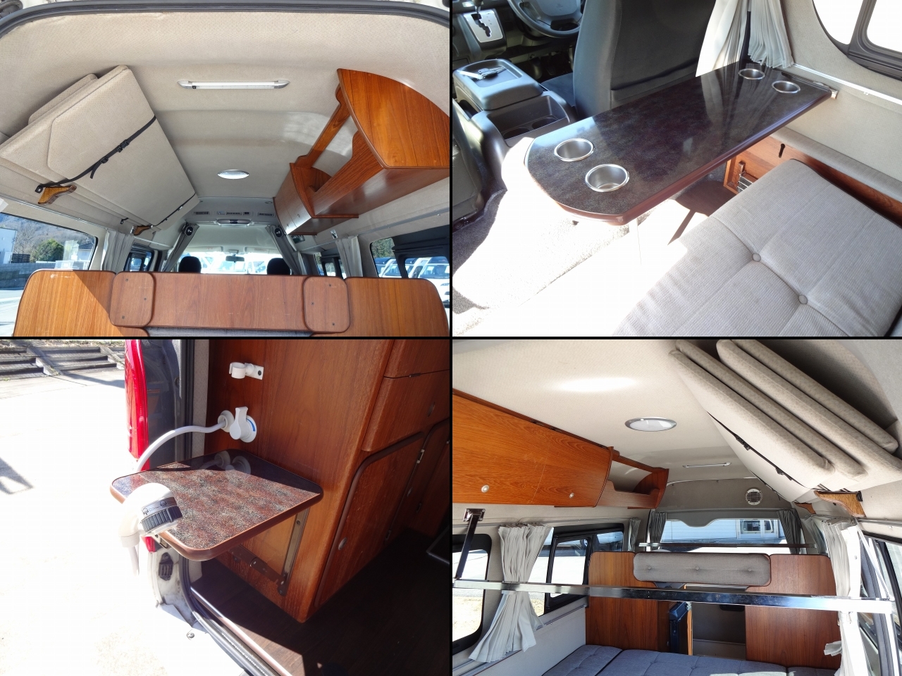 キャンピングカー バンコン ﾊｲｴｰｽ ﾋﾞｰｸﾙ ｸｯﾁｪｯﾀ　FF　展開式二段ﾍﾞｯﾄﾞ