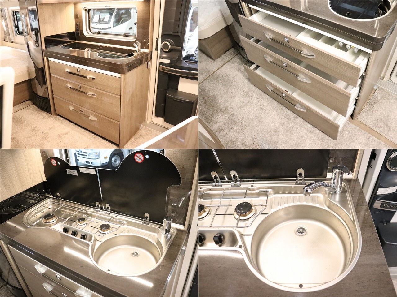 キャンピングカー トレーラー ﾎﾋﾞｰ 495ULﾌﾟﾚｽﾃｰｼﾞ　要牽引免許　家庭用AC