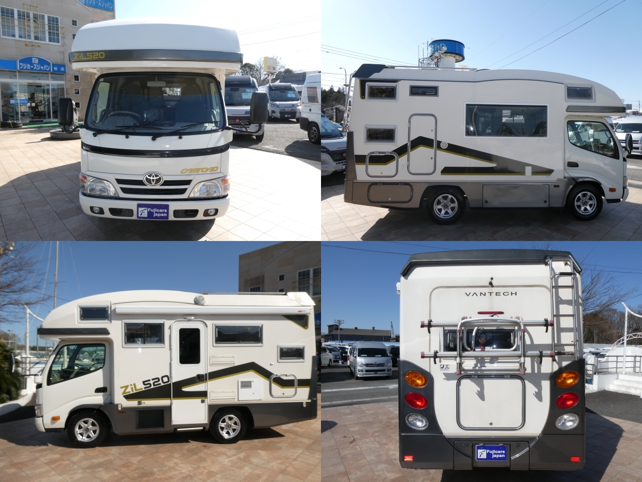 キャンピングカー キャブコン ﾊﾞﾝﾃｯｸ　ｼﾞﾙ520　家AC　FF　ｶﾞｽ式温水ﾎﾞｲﾗｰ