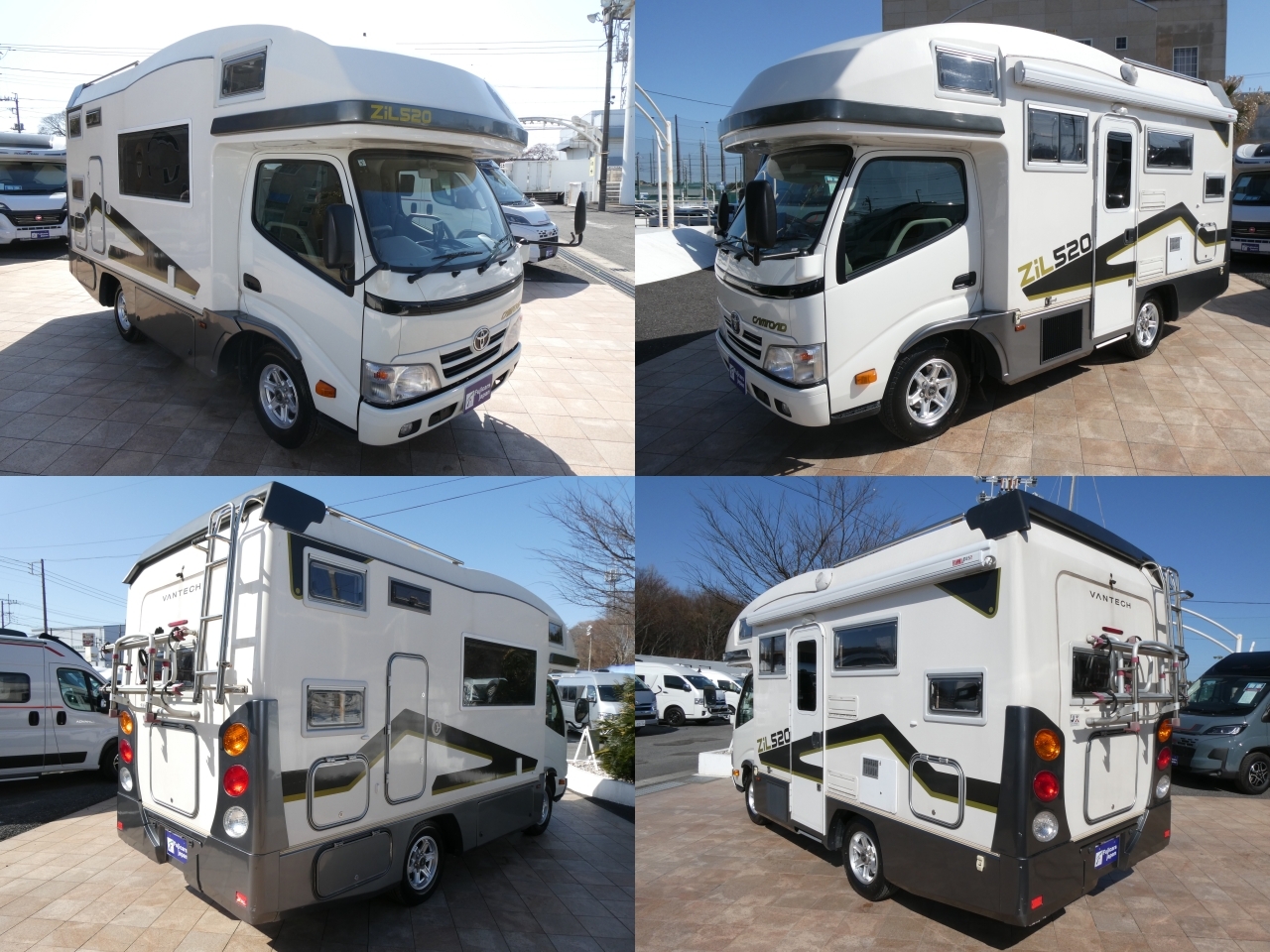 キャンピングカー キャブコン ﾊﾞﾝﾃｯｸ　ｼﾞﾙ520　家AC　FF　ｶﾞｽ式温水ﾎﾞｲﾗｰ