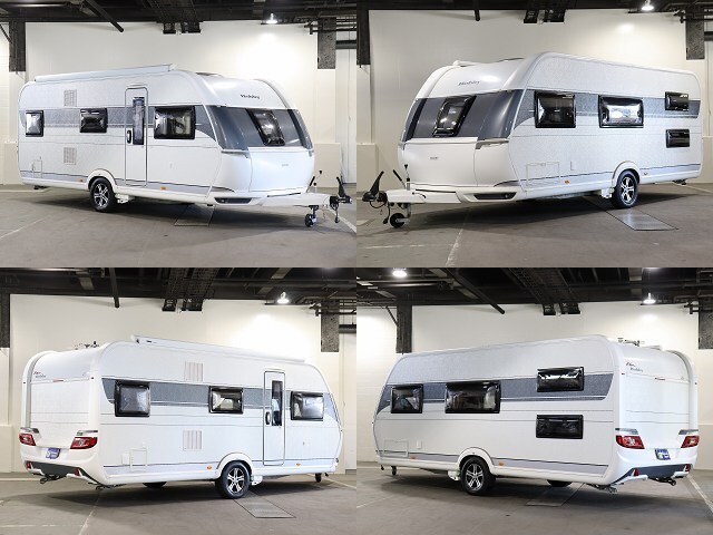 キャンピングカー トレーラー ﾎﾋﾞｰ 545KMF　ｶﾞｽFF　家庭用ｴｱｺﾝ　2段ﾍﾞｯﾄﾞ