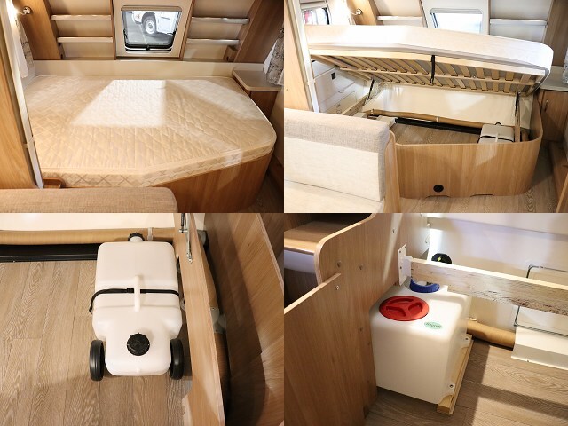 キャンピングカー トレーラー ﾎﾋﾞｰ 545KMF　ｶﾞｽFF　家庭用ｴｱｺﾝ　2段ﾍﾞｯﾄﾞ