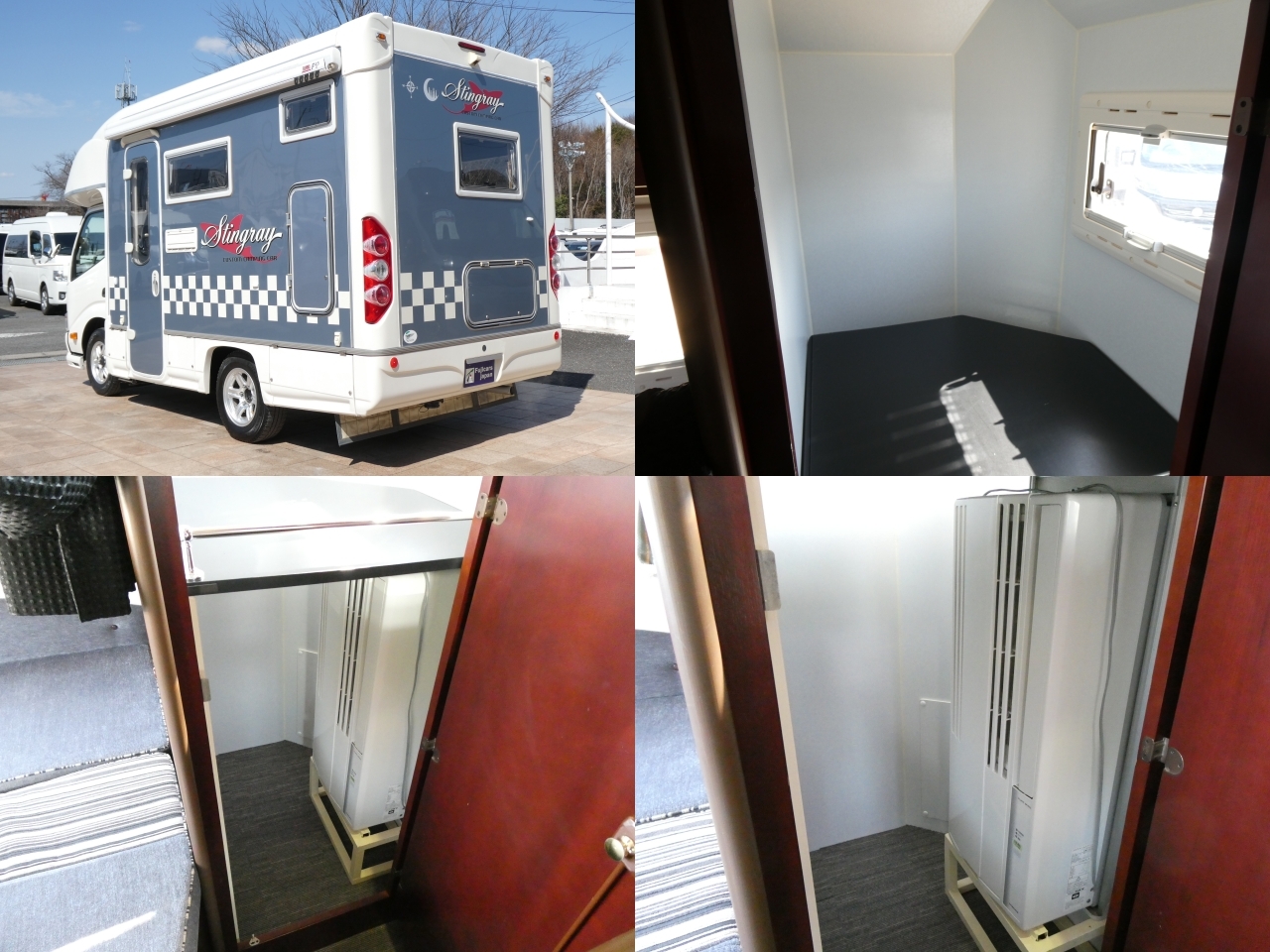 キャンピングカー キャブコン ﾅｯﾂRV　ｽﾃｨﾝｸﾞﾚｲ　窓ｸｰﾗｰ　ｿｰﾗｰﾊﾟﾈﾙ　FF