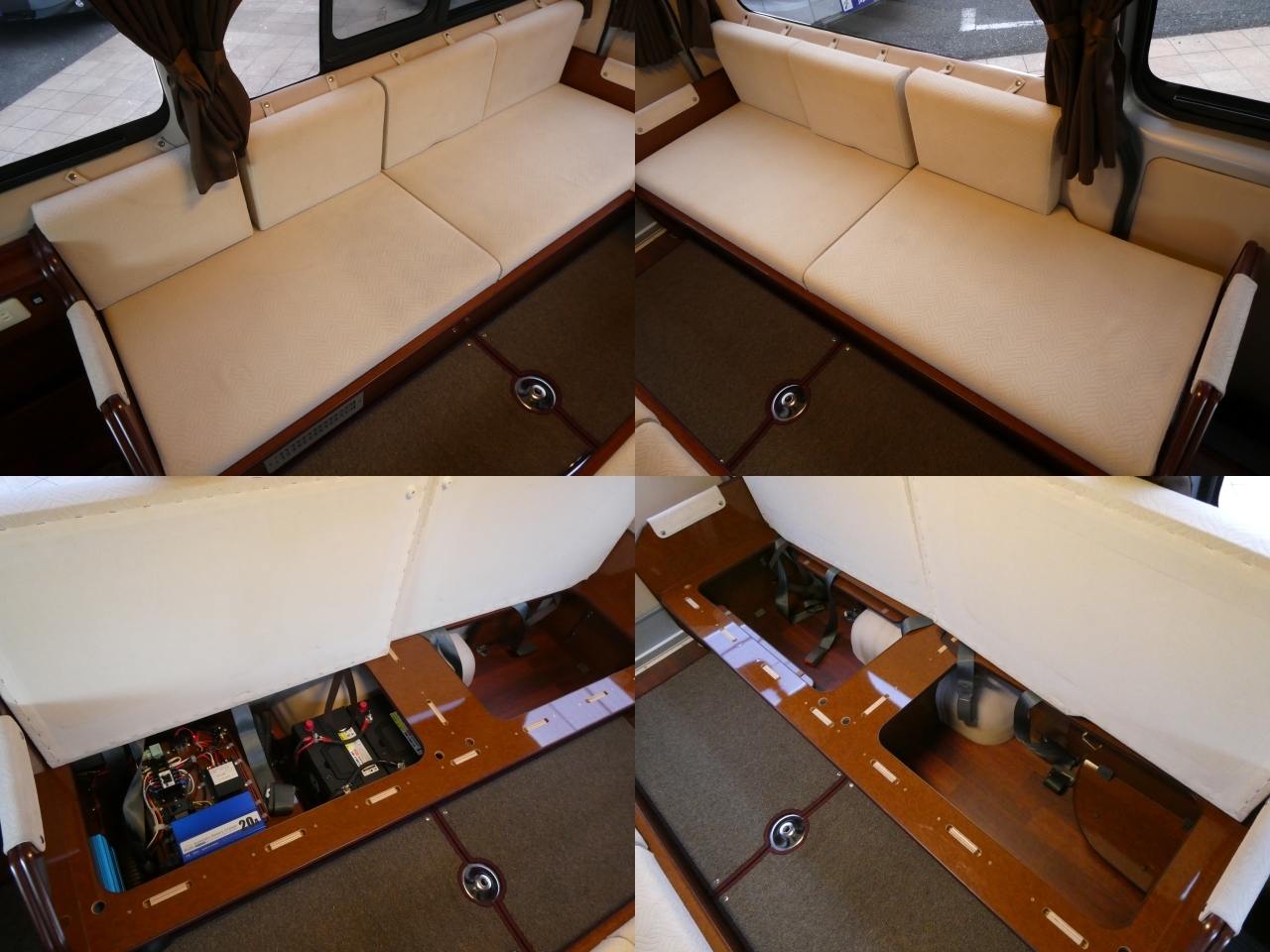 キャンピングカー バンコン FOCS　DSｺﾝﾊﾟｸﾄ　軽油4WD　FFﾋｰﾀｰ　冷蔵庫