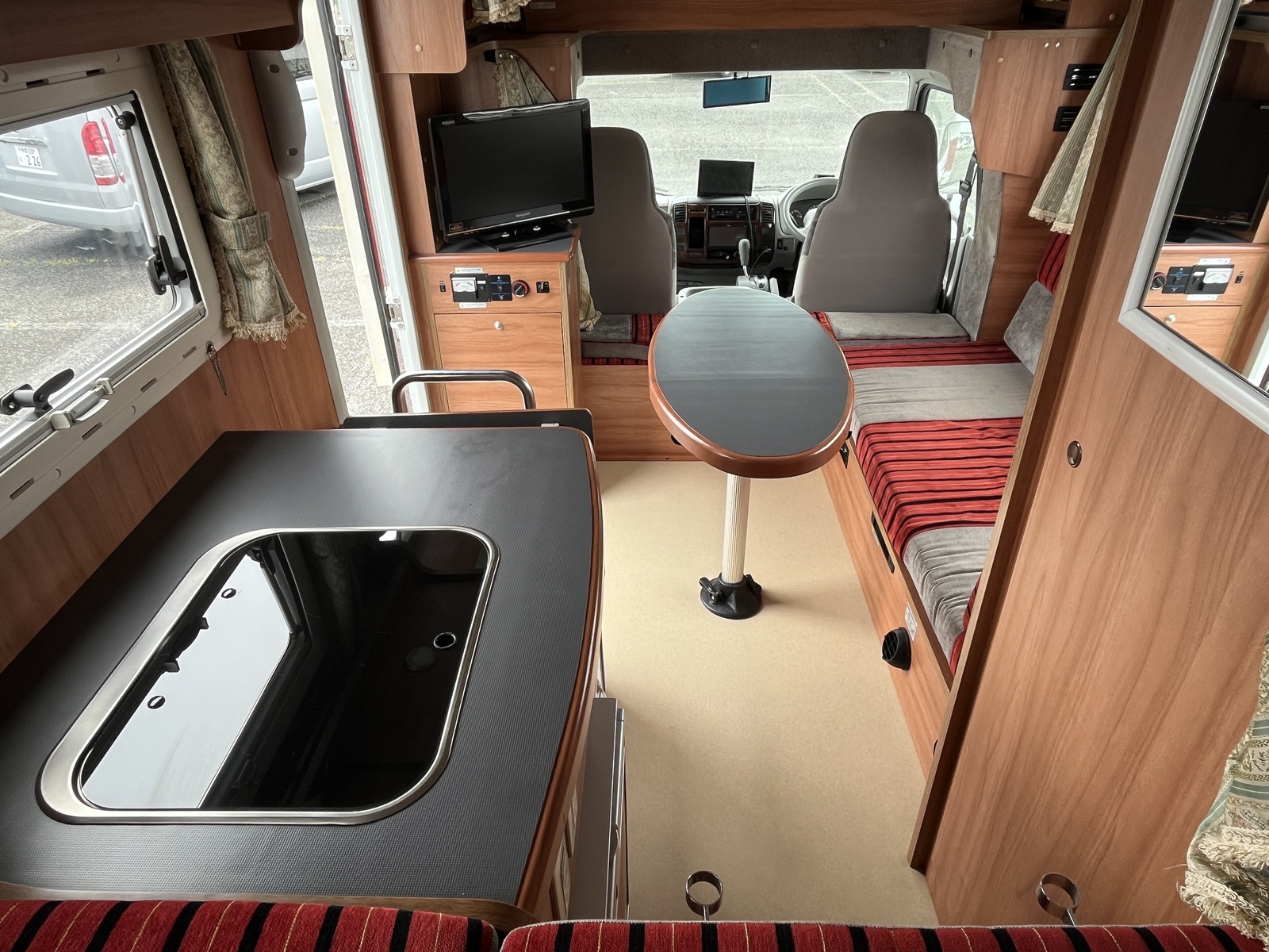 キャンピングカー キャブコン ﾅｯﾂRV ｸﾚｱ5.0R 家庭用AC FFﾋｰﾀｰ 冷蔵庫