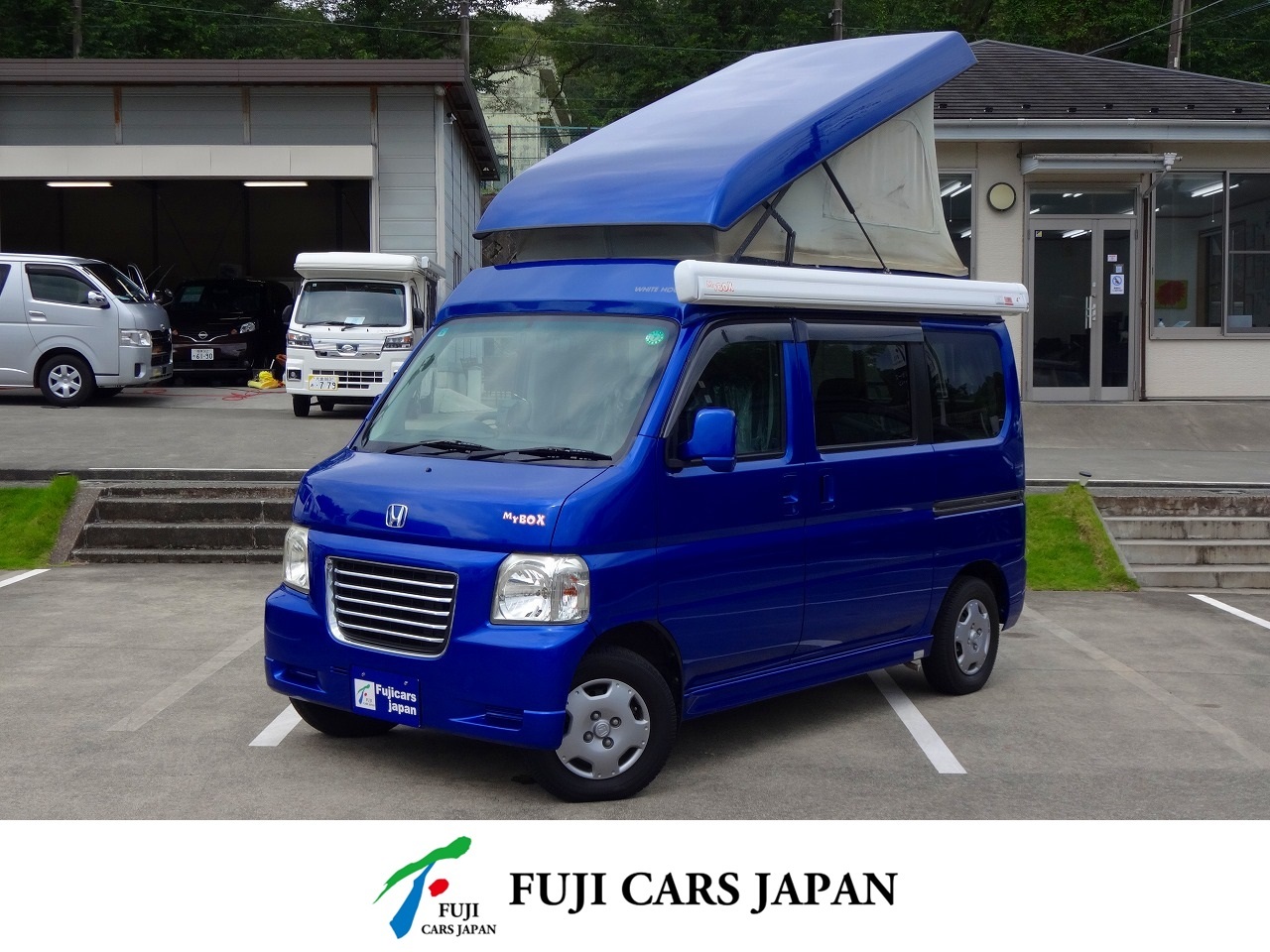 キャンピングカー 軽キャンパー バモスホビオ ホワイトハウス マイボックス　FF