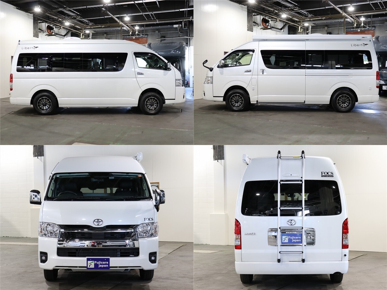 キャンピングカー バンコン ﾊｲｴｰｽ FOCS ﾘﾍﾞﾙﾀ 4WD　FF　電子ﾚﾝｼﾞ