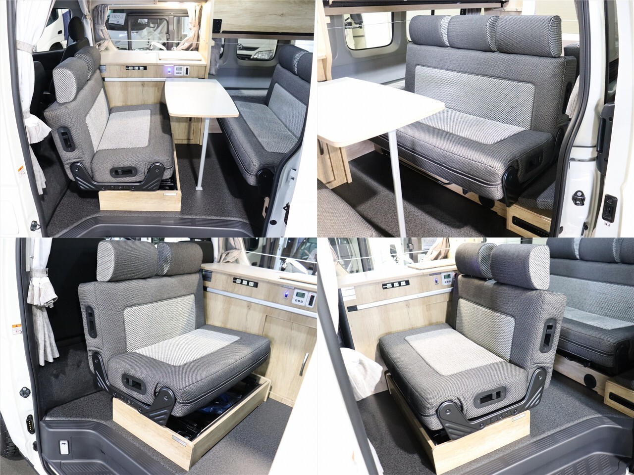 キャンピングカー バンコン ﾊｲｴｰｽ ﾅｯﾂRV ﾗﾃﾞｨｯｼｭ 4WD　DC冷蔵庫