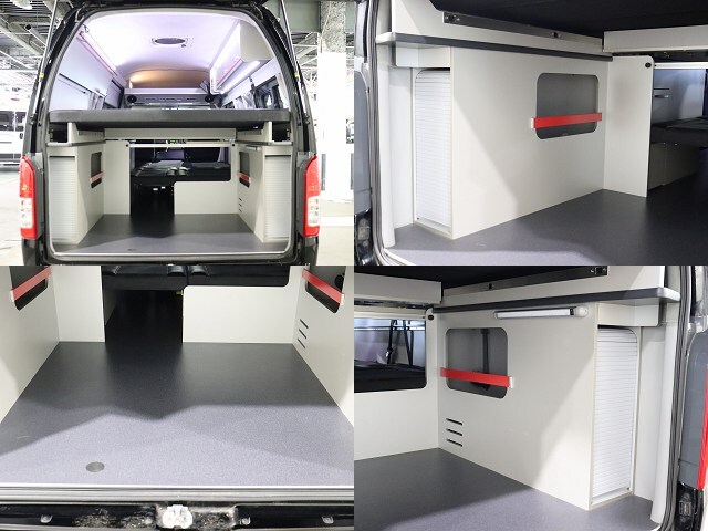 キャンピングカー バンコン ﾊｲｴｰｽ ﾚｸﾋﾞｨ ﾄｯﾌﾟｾｲﾙ 4WD　DC冷蔵庫